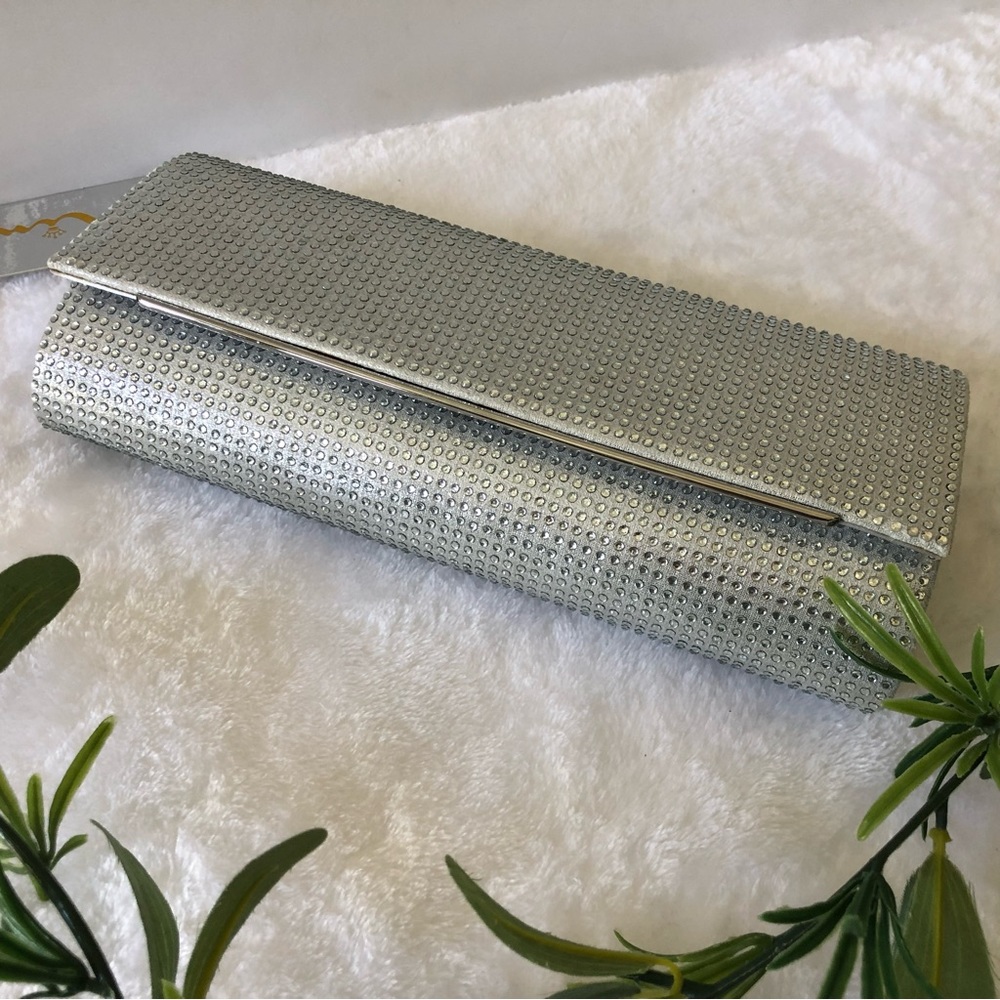 Nina Crystal Minaudiere Flap Long Clutch & Crossbody, NWT - Picture 4 of 12